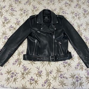 Zara genuine leather jacket